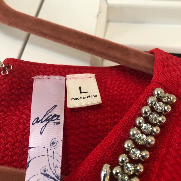 Red Fit and Flare Dress - Picture 3 of 3